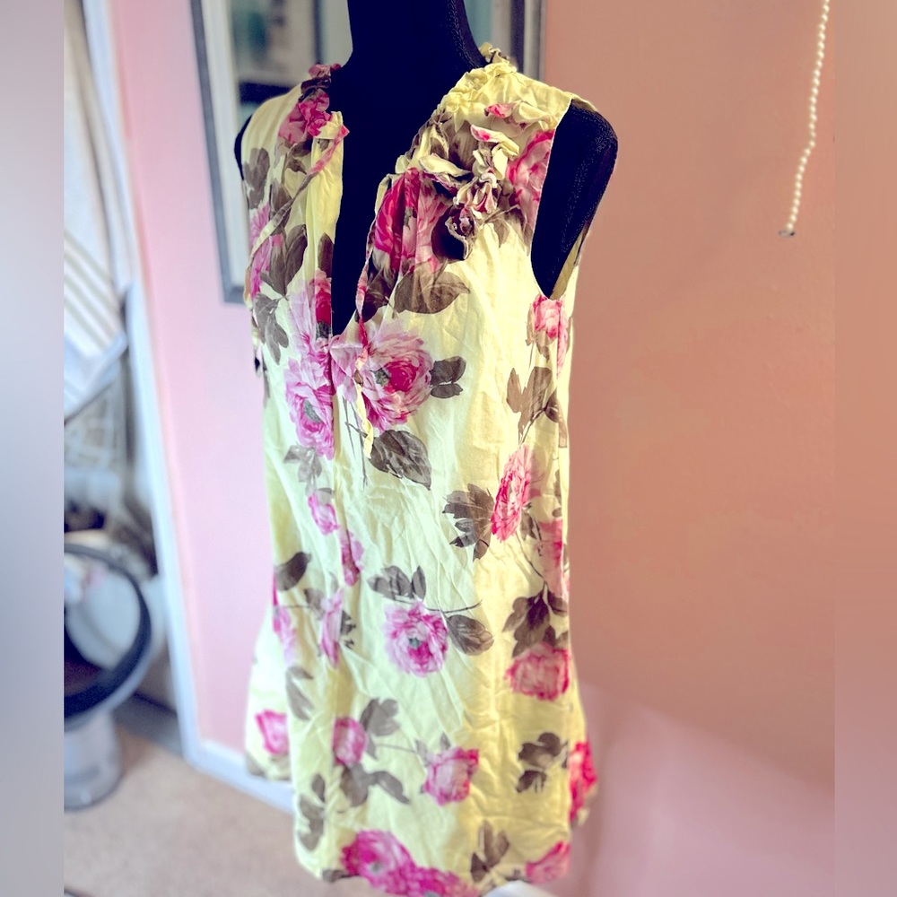 Henry Cotton’s On The Beach Knee Length Dress Floral Yellow